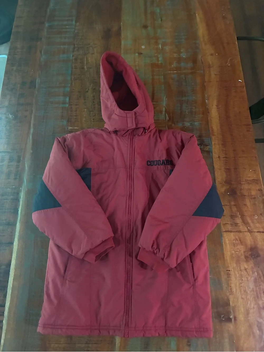 Washington State Cougars Youth Hooded Jacket - Crimson & Black